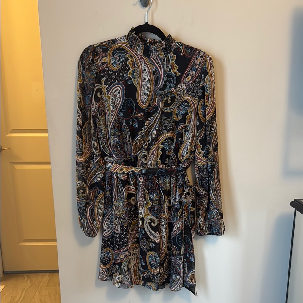 City Studio from Macys Dress with Bishop Sleeves and Mock Neck